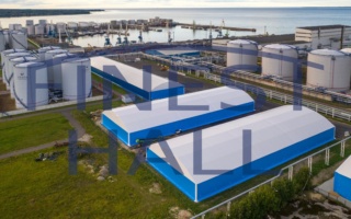 Finest-Hall Factory OÜ toodetud ja paigaldatud PVC hallid Muuga Sadamas.