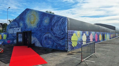 A PVC hall measuring 13.5 × 12.6 m with a height of 5.5 metres, manufactured and installed by Finest-Hall Factory OÜ for PoCo Experience OÜ.